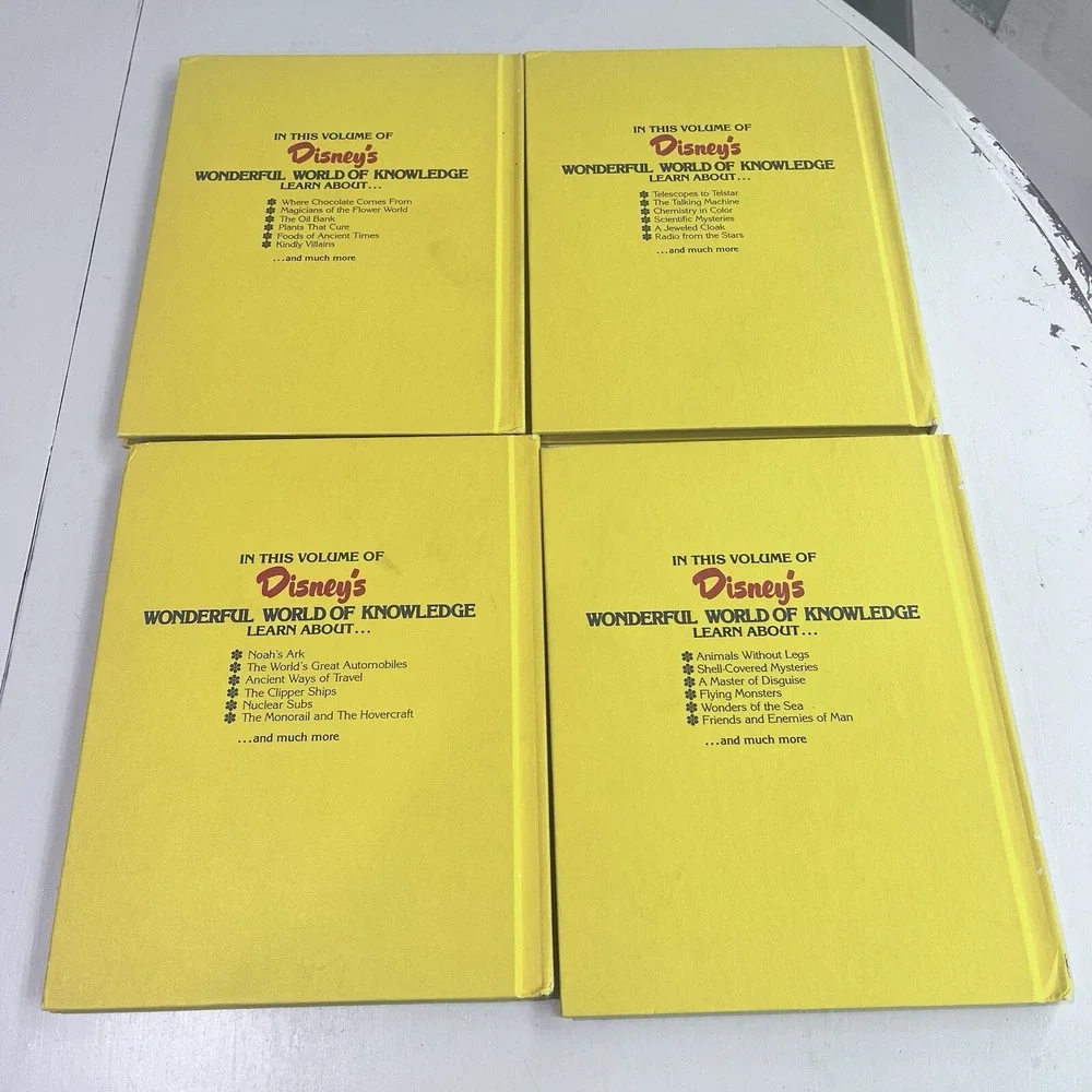 21 Disney WONDERFUL WORLD OF KNOWLEDGE Book Lot Collectors Edition Homeschool‎